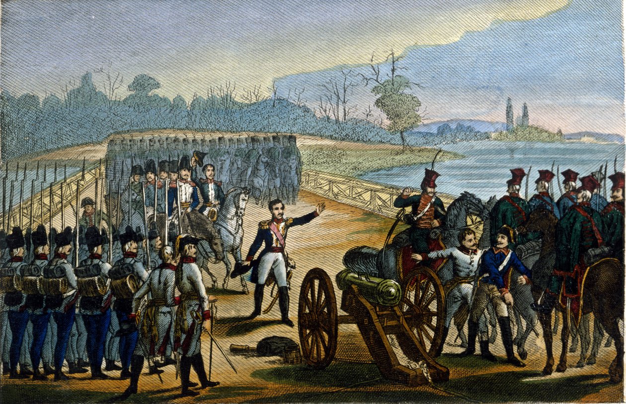 Napóleoni háború. Bécs: A Duna-hidak elfoglalása 1805.11.13. alkotó: Unknown artist