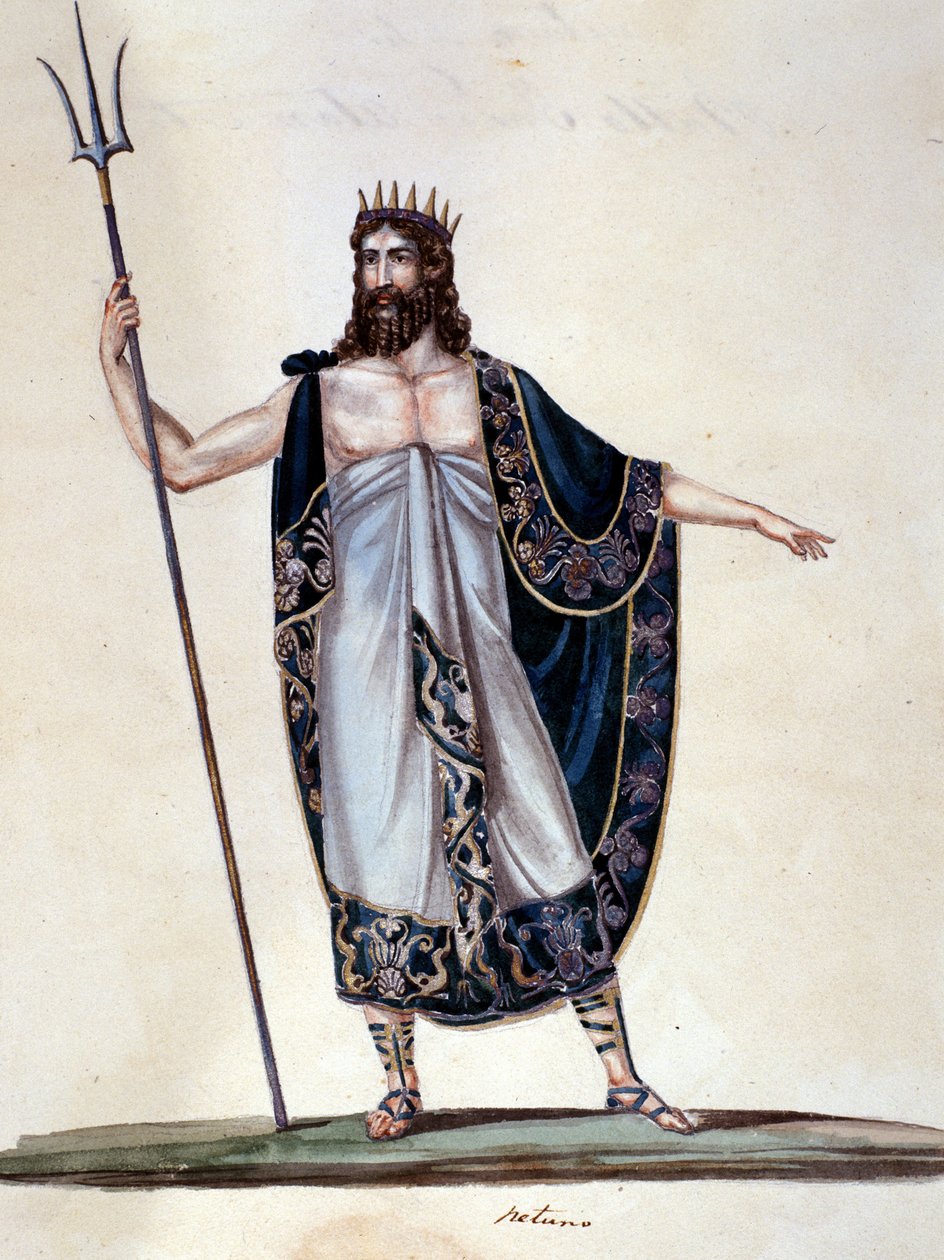 Neptunusz - akvarell alkotó: Unknown artist