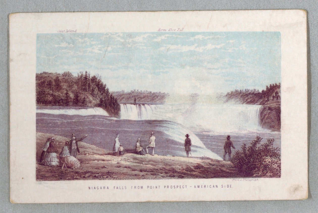 Niagara-vízesés a Point Prospectből – Amerikai oldal a Niagara-vízesésből: Teljes útmutatóként alkotó: Unknown artist