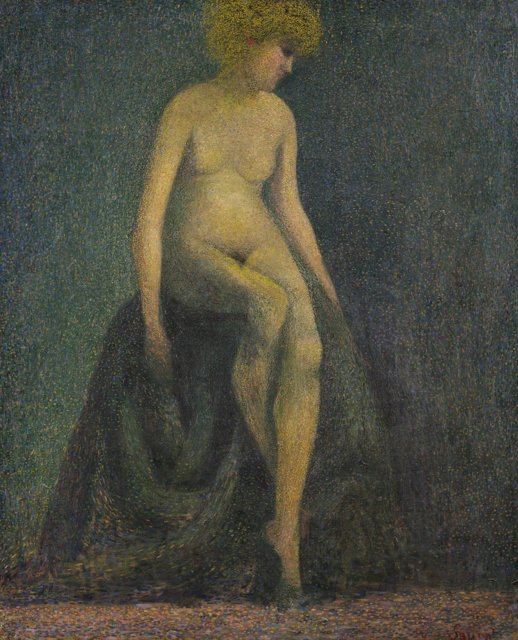 Akt szőke hajjal, hamisítás Georges Seurat módjára alkotó: Unknown artist