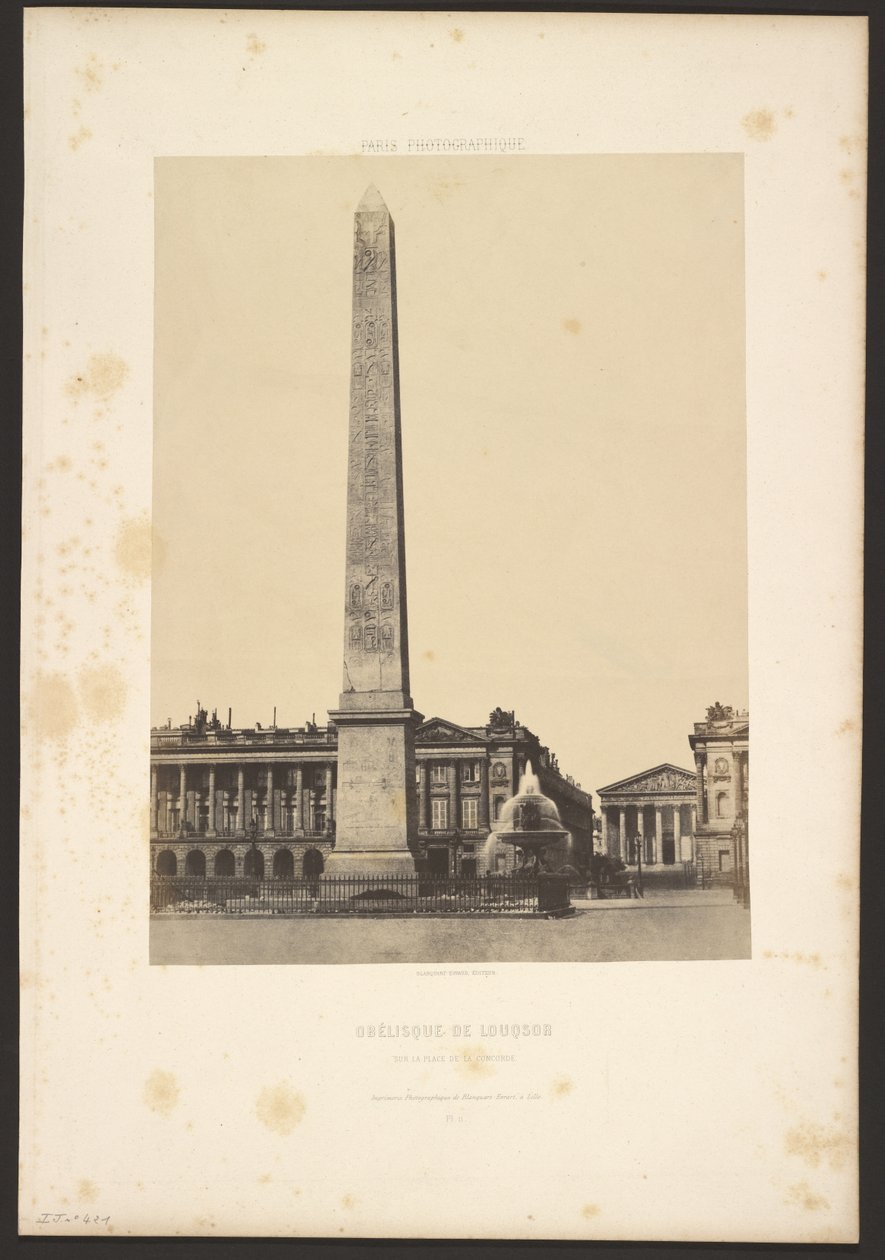 Louqsor obeliszkje, a Place de la Concorde téren alkotó: Unknown artist