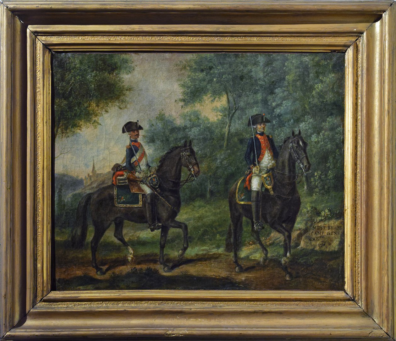 A Mestre de Camps ezred tisztje és katonája 1790-ben, a XVIII. század végén (olaj, vászon) alkotó: Unknown artist