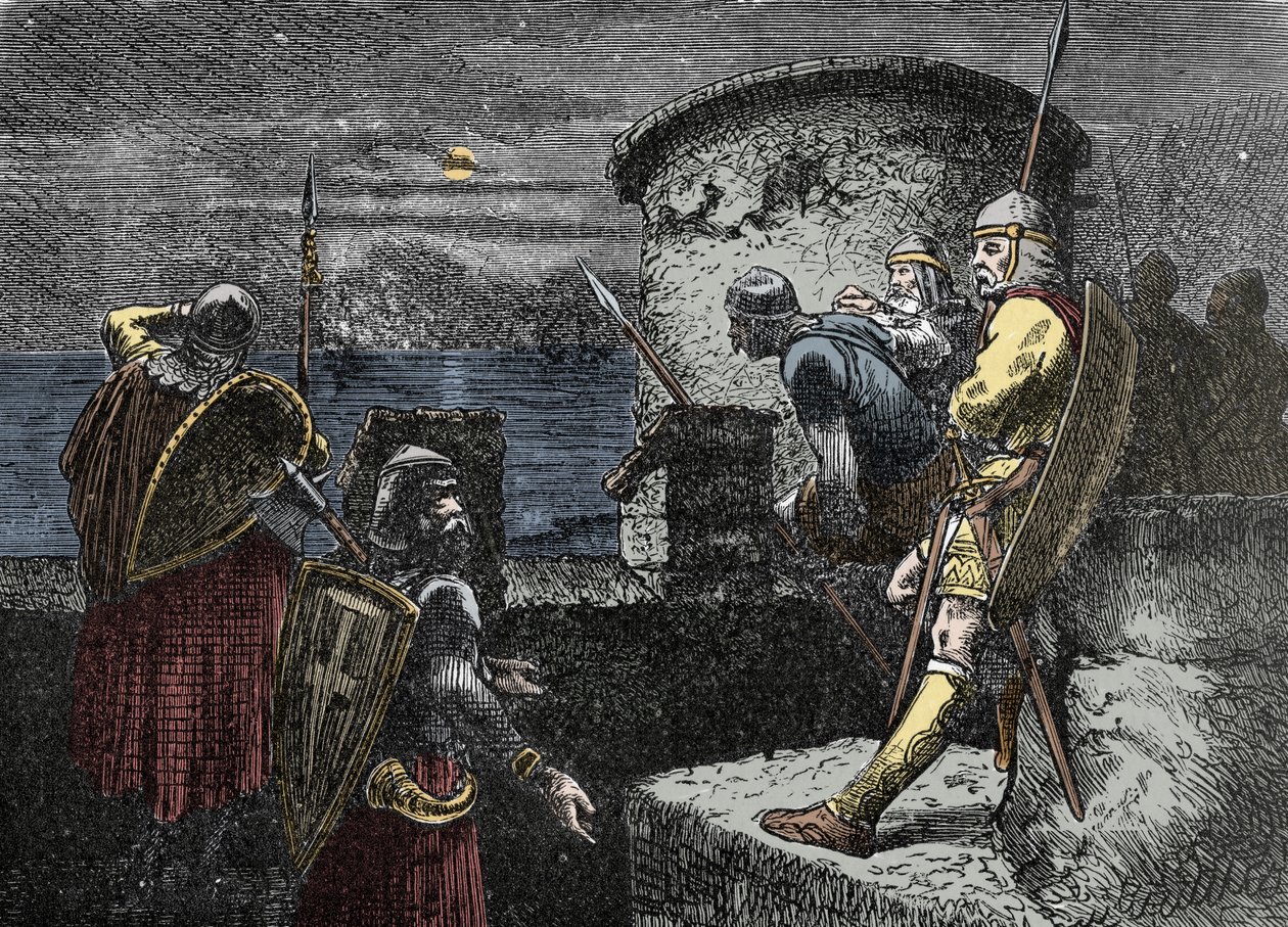 Az északiak kilátóján – a varegue őr (varangi) figyeli az erődítmények mögötti horizontot alkotó: Unknown artist