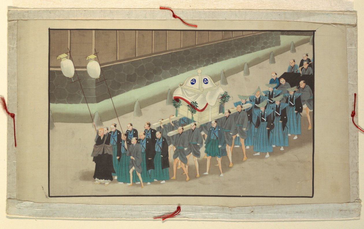 Egy férfi halálának és temetésének tizenhat jelenete egyike alkotó: Unknown artist