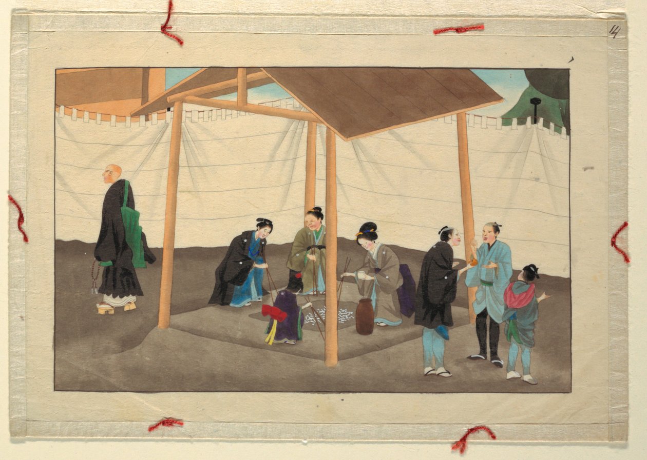 Egy férfi halálának és temetésének tizenhat jelenete egyike alkotó: Unknown artist