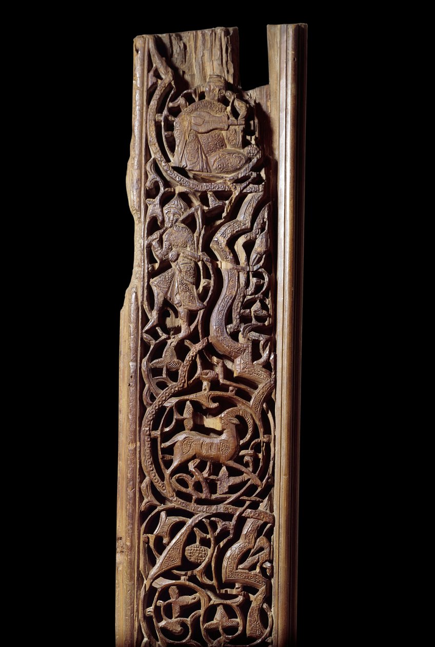 Keleti művészet: faragott fatábla. 13. század. Részlet. Párizs, Louvre Múzeum alkotó: Unknown artist