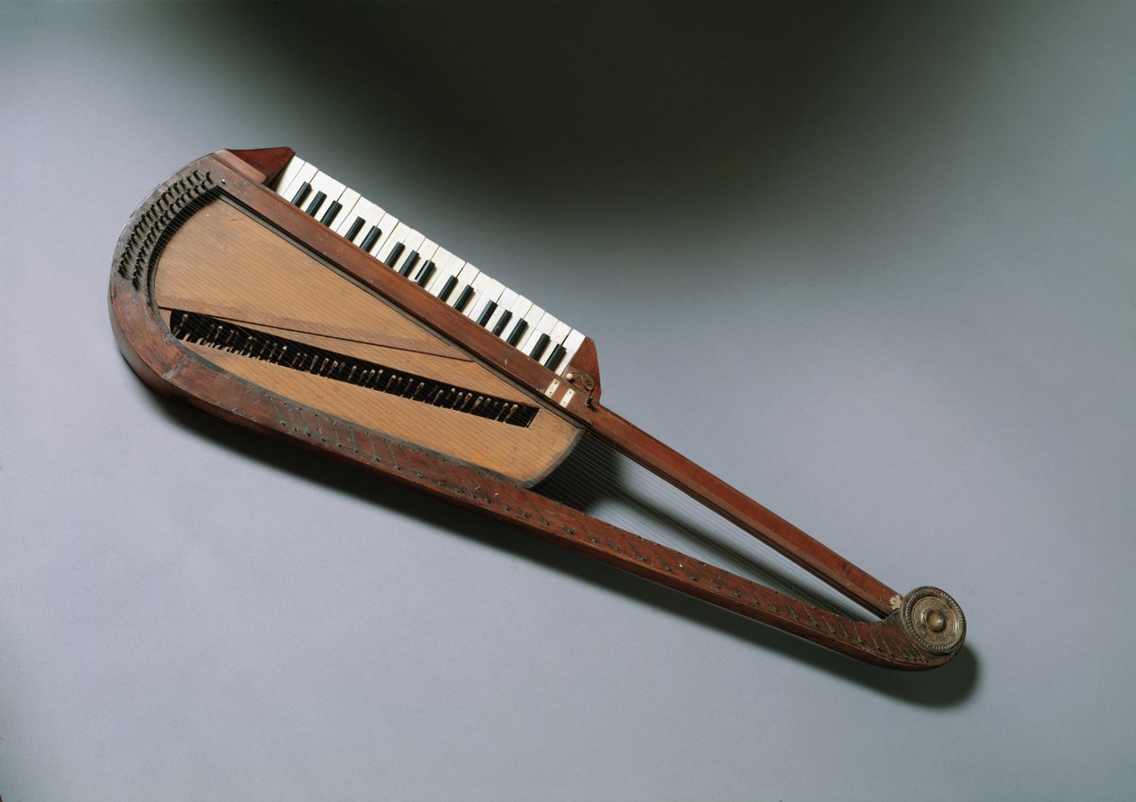 Orphica, kis hangszer (hordozható zongora, Carl Leopold Rollig találta fel a 18. század végén, Bécs alkotó: Unknown artist