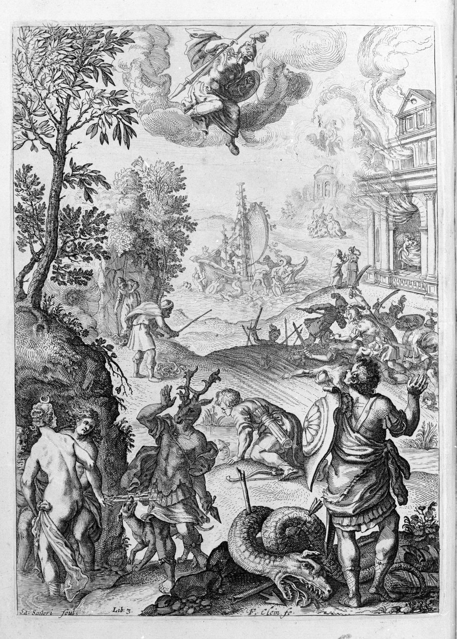 Ovidius (Ovidius) - illusztráció a 15. könyvhöz - (P. Ovidius: Az éjszaka metamorfózisai alkotó: Unknown artist