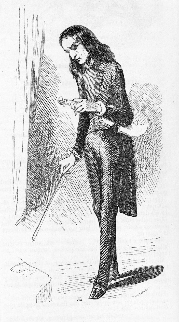Paganini Nicolo (1782-1840), metszet, olasz zeneszerző és hegedűművész. alkotó: Unknown artist