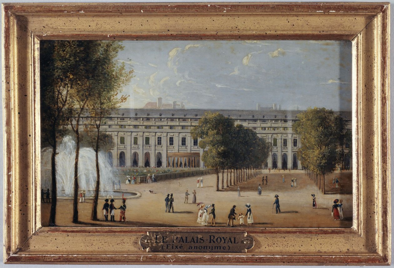 Palais-Royal kertek, 1820 körül, a mai 1. kerület, 1815 és 1825 között (festmény) alkotó: Unknown artist