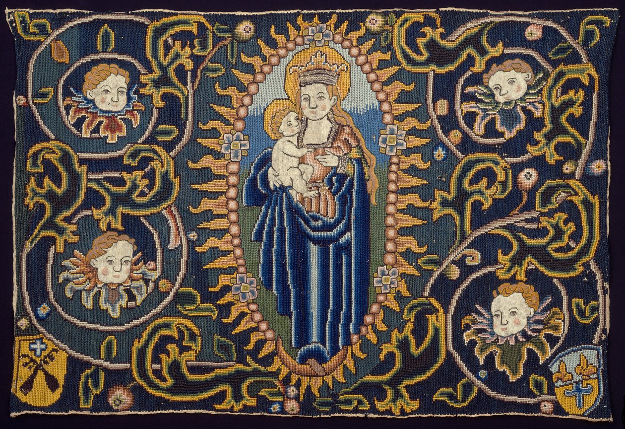 Madonnát és gyermeket ábrázoló panel alkotó: Unknown artist