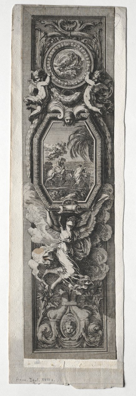 Panel az egyiptomi menekülés vignettájával alkotó: Unknown artist