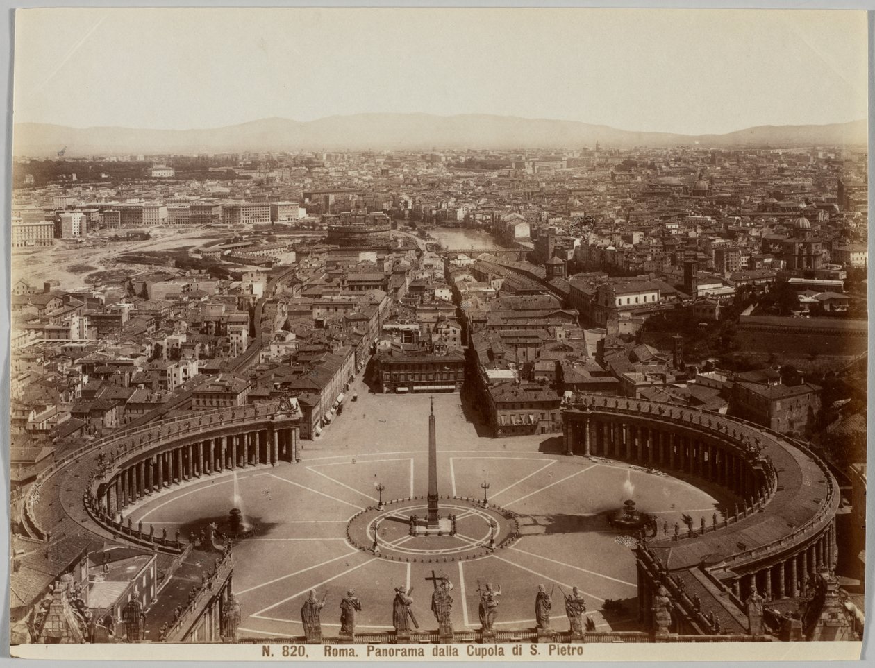 Panoráma a római Szent Péter kupolából alkotó: Unknown artist