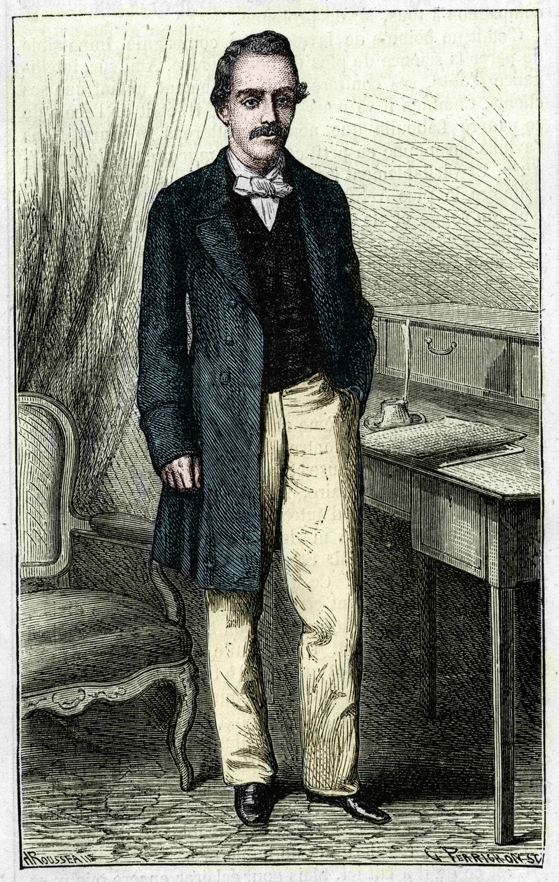 Paul du Chaillu (1837-1903), Egyenlítői Afrika francia felfedezője. alkotó: Unknown artist