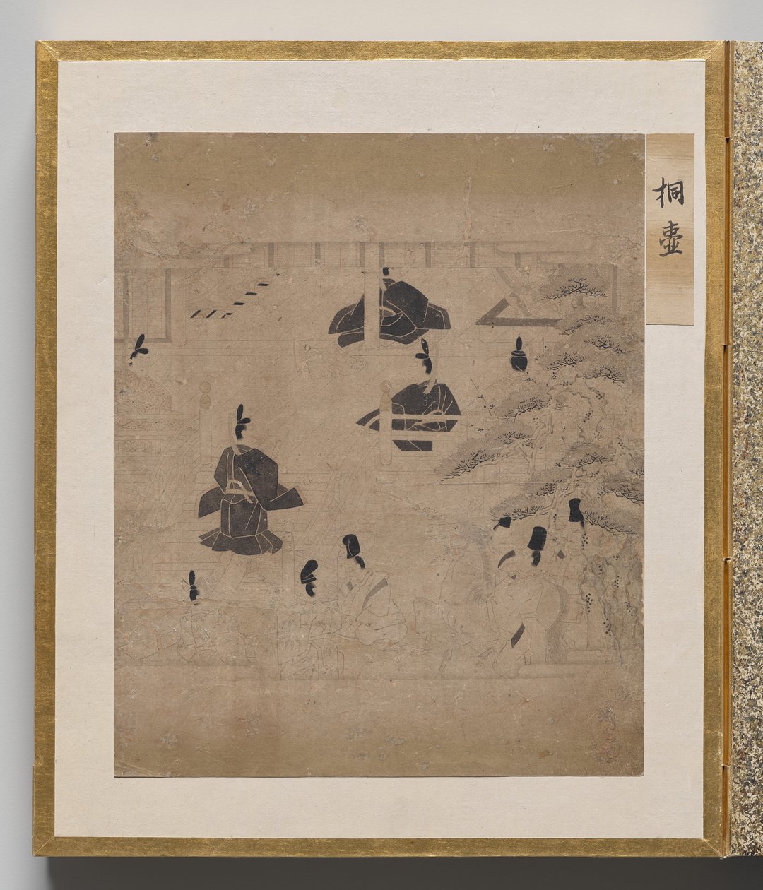 Paulownia Court az Illusztrációk albumából a Genji meséjéhez alkotó: Unknown artist