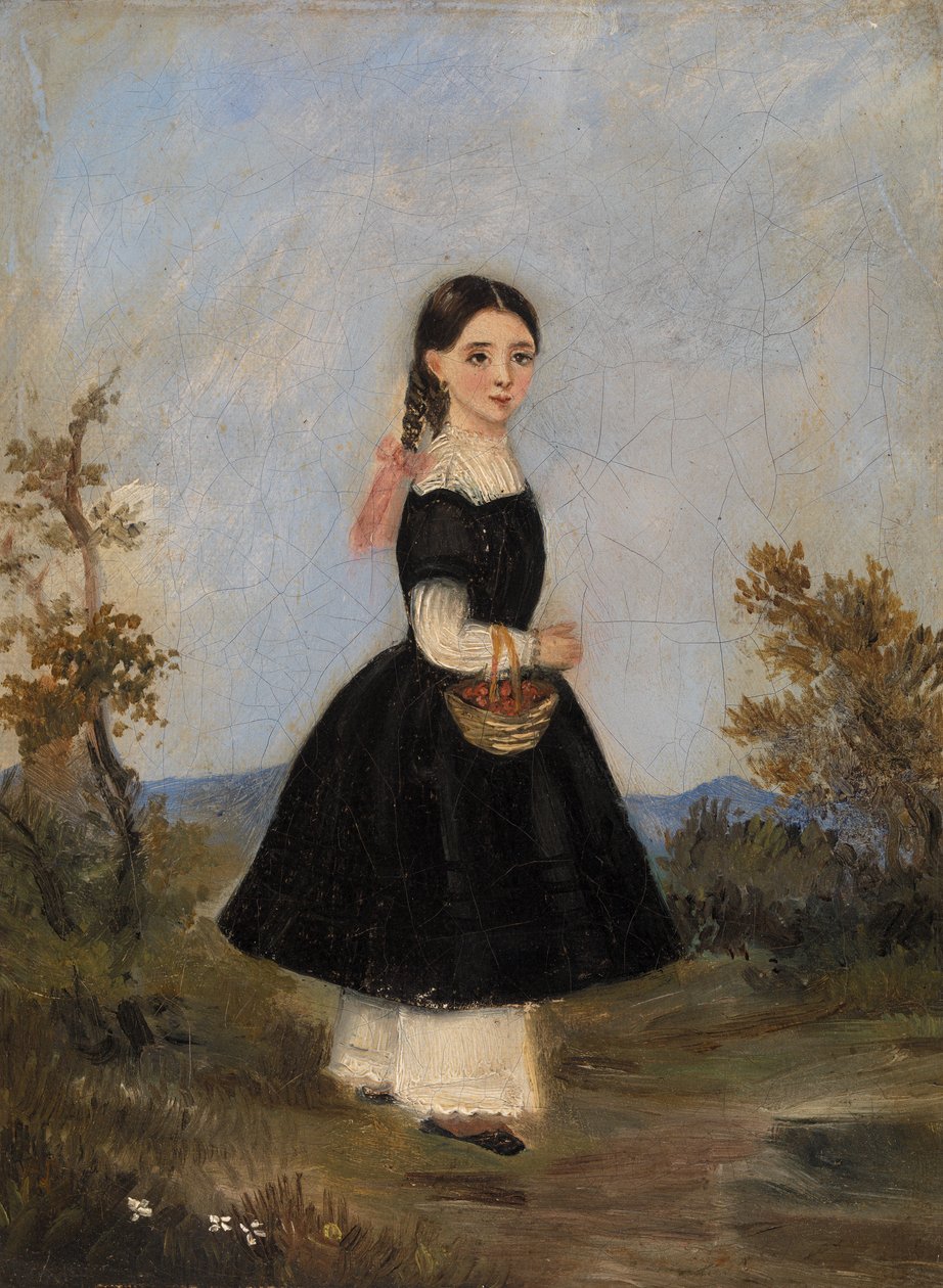 Parasztlány a tájban alkotó: Unknown artist