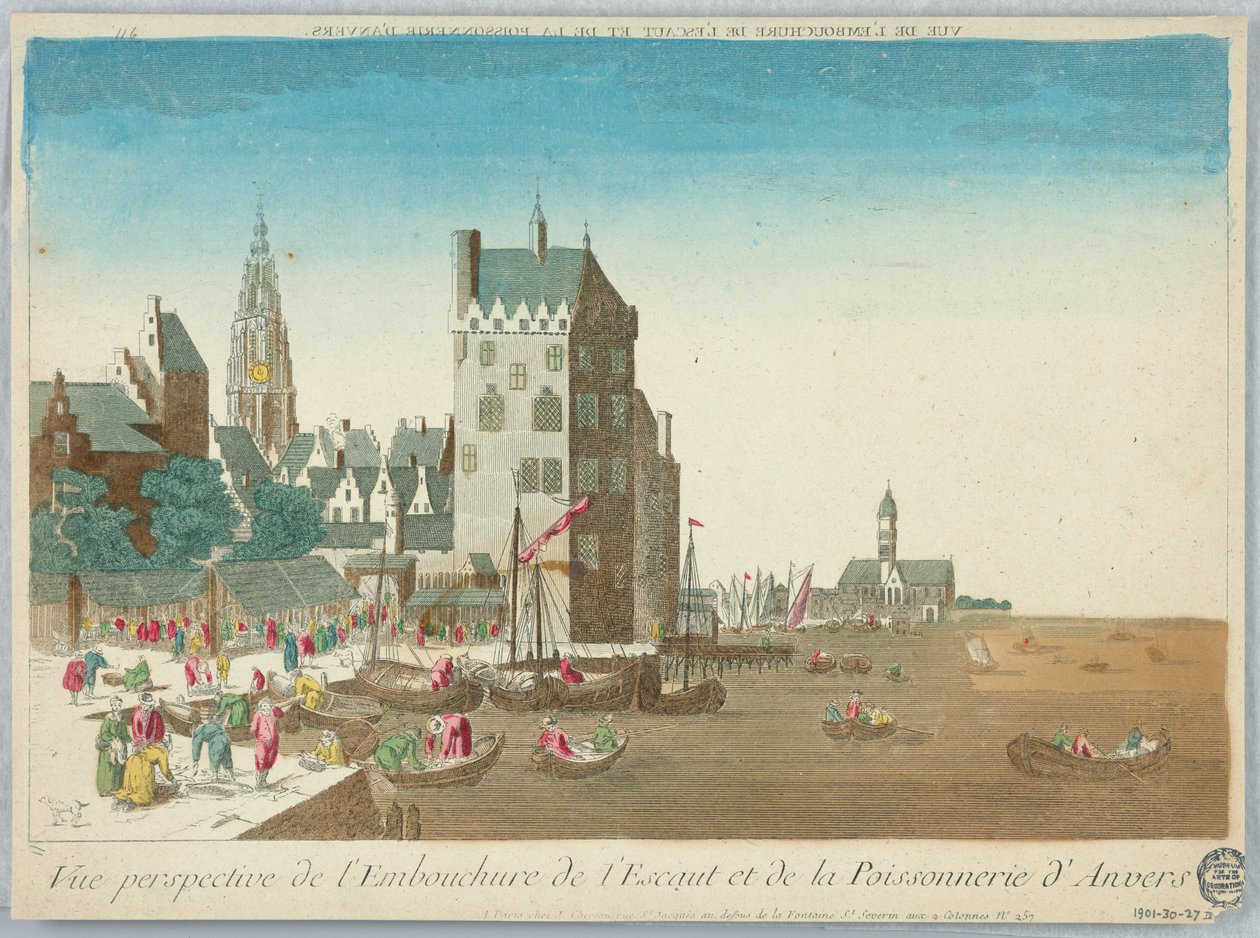 Peep-show, Perspektivikus nézet a Scheldt torkolatáról és az Antwerpeni Possonryról alkotó: Unknown artist