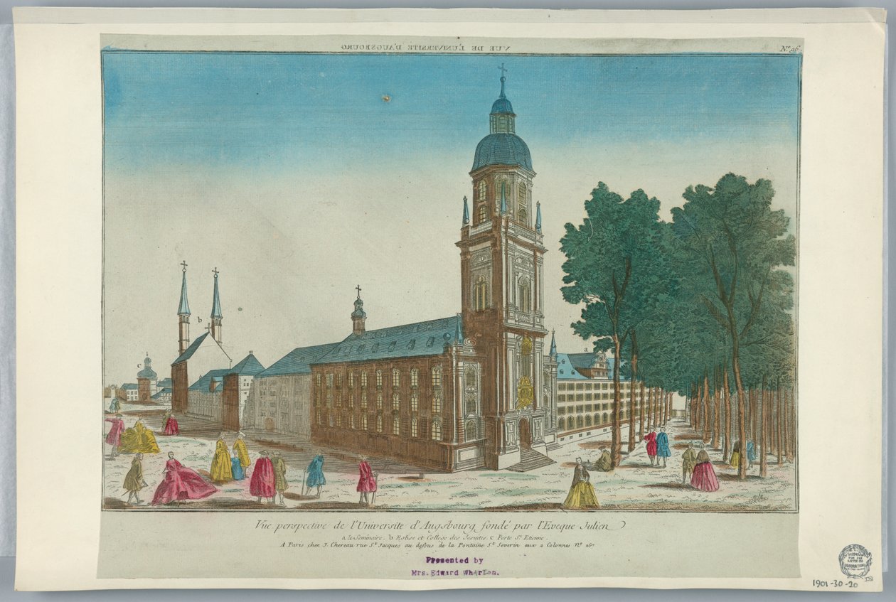 Peep-show, Perspektíva a Julien püspök által alapított Augsburgi Egyetemről, 96. sz. alkotó: Unknown artist