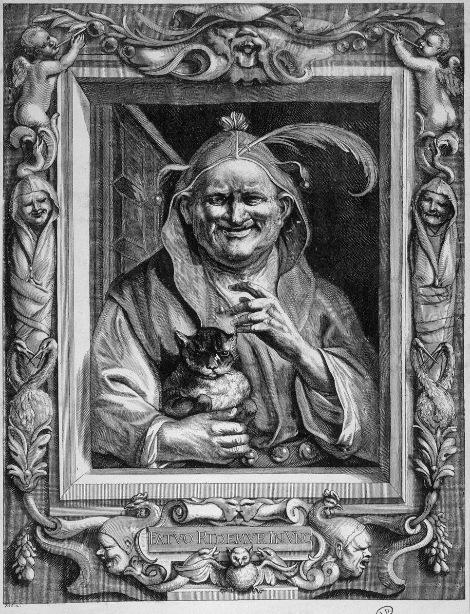 A macskát tartó őrület megszemélyesítése, n.d. alkotó: Unknown artist