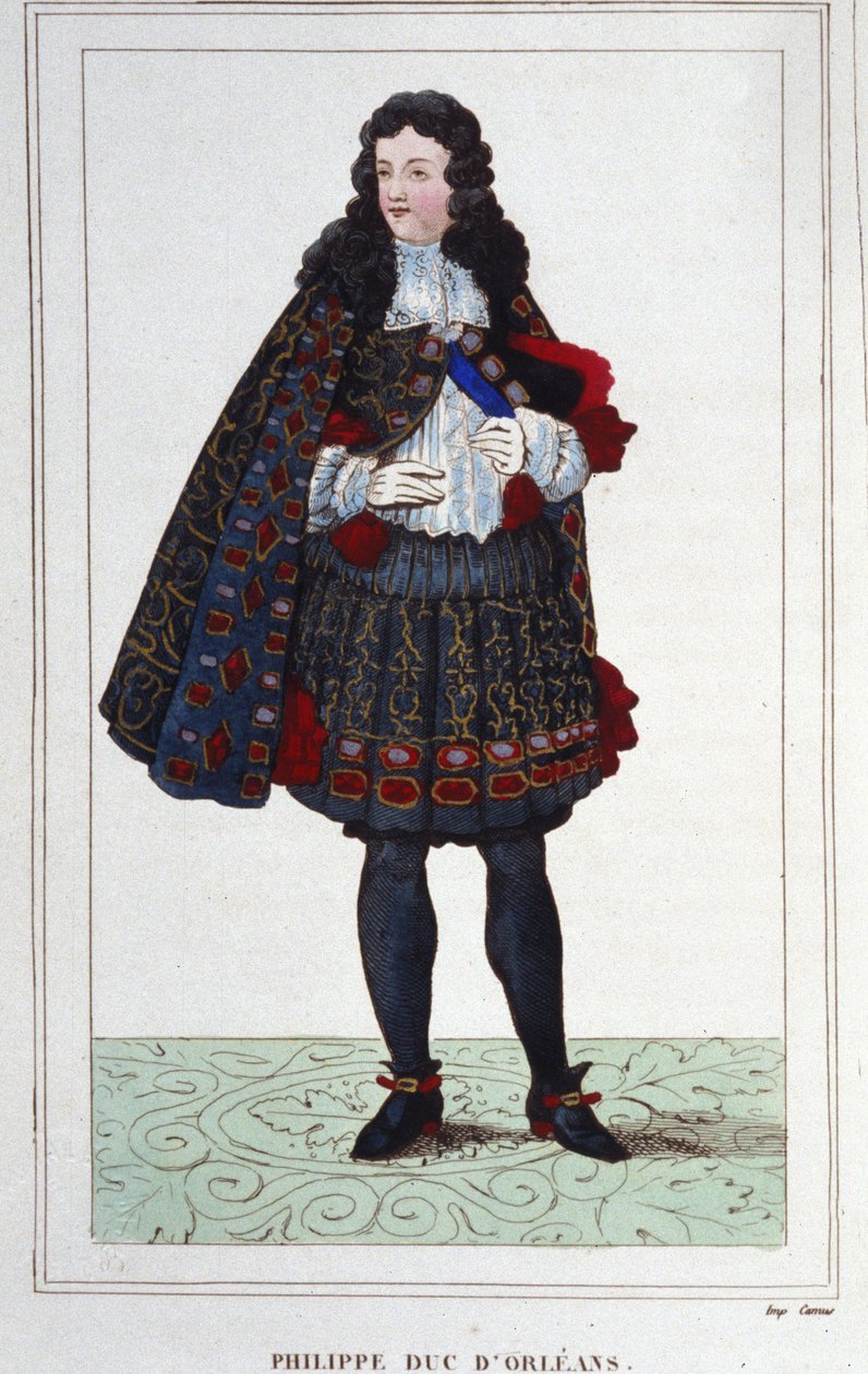II. Fülöp, Orléans, Chartres, Valois, Nemours és Montpensier hercege (1674-1723). Franciaország régense 1715-től 1723-ig. Metszet 1830-ból. alkotó: Unknown artist