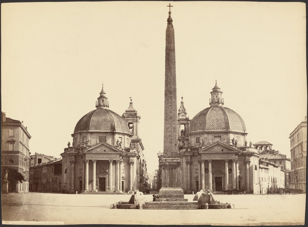 Piazza del Popolo a kapu felől (Róma) alkotó: Unknown artist