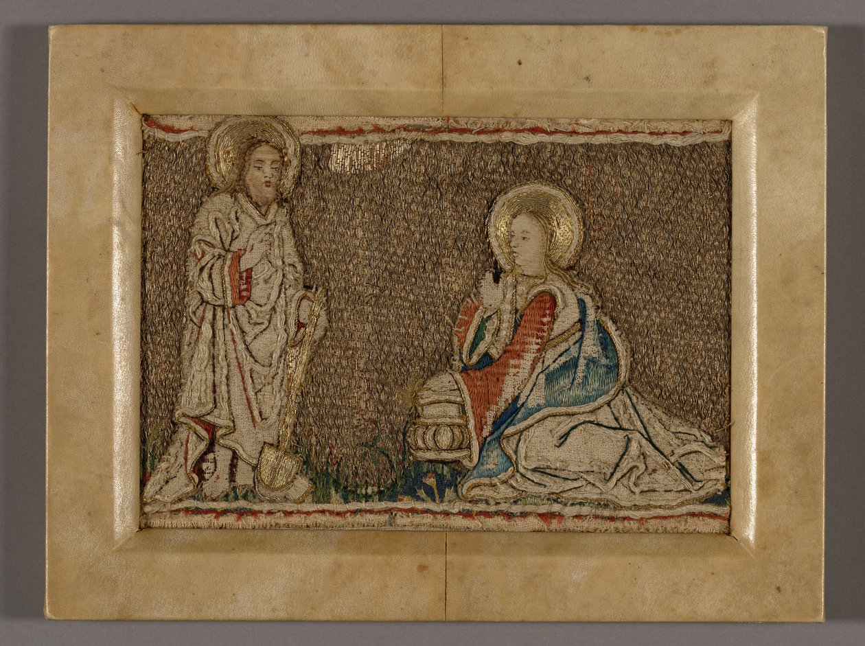 Kép (Valószínűleg egy Orphrey-kötetből, amely Krisztust ábrázolja Mária Magdolna előtt) alkotó: Unknown artist