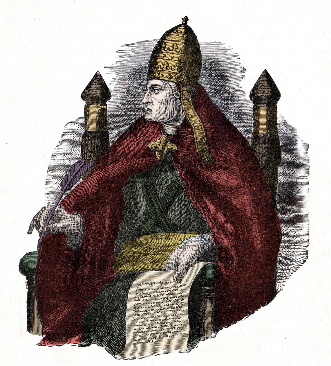 Nagy Gergely pápa (Nagy Gergely vagy Gregorio Magno vagy Gregorius Magnus) (590-604). alkotó: Unknown artist