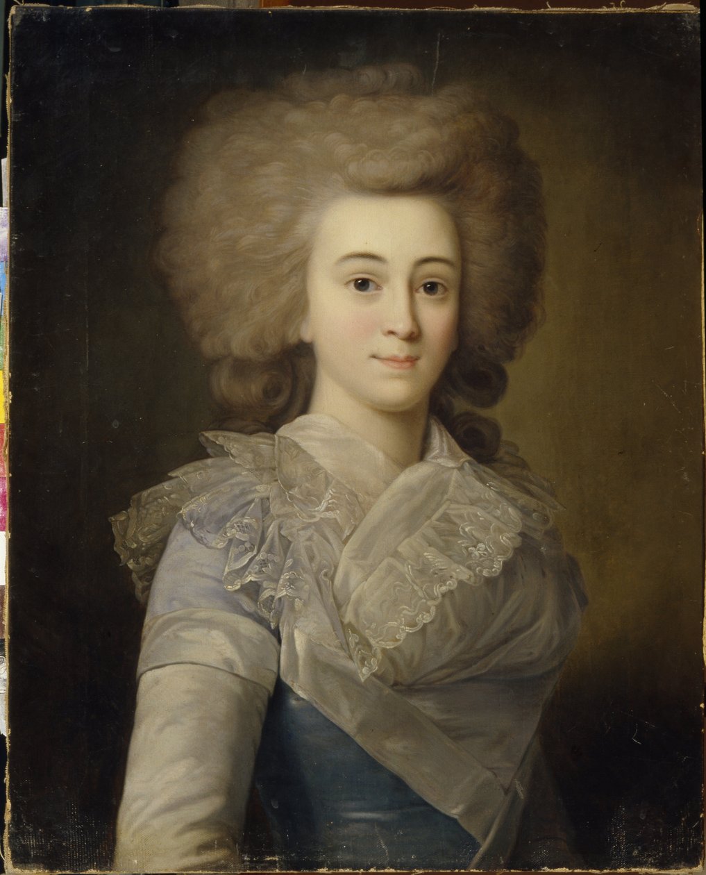 Erzsébet Alekszandrovna Sztroganova (1745-1831) portréja (Elisaveta A. Stroganova portréja). Névtelen festmény, olaj, vászon, 1770 körül. 18. századi orosz művészet, rokokó művészet. Regionális Művészeti Galéria, Tambov (Oroszország). alkotó: Unknown artist