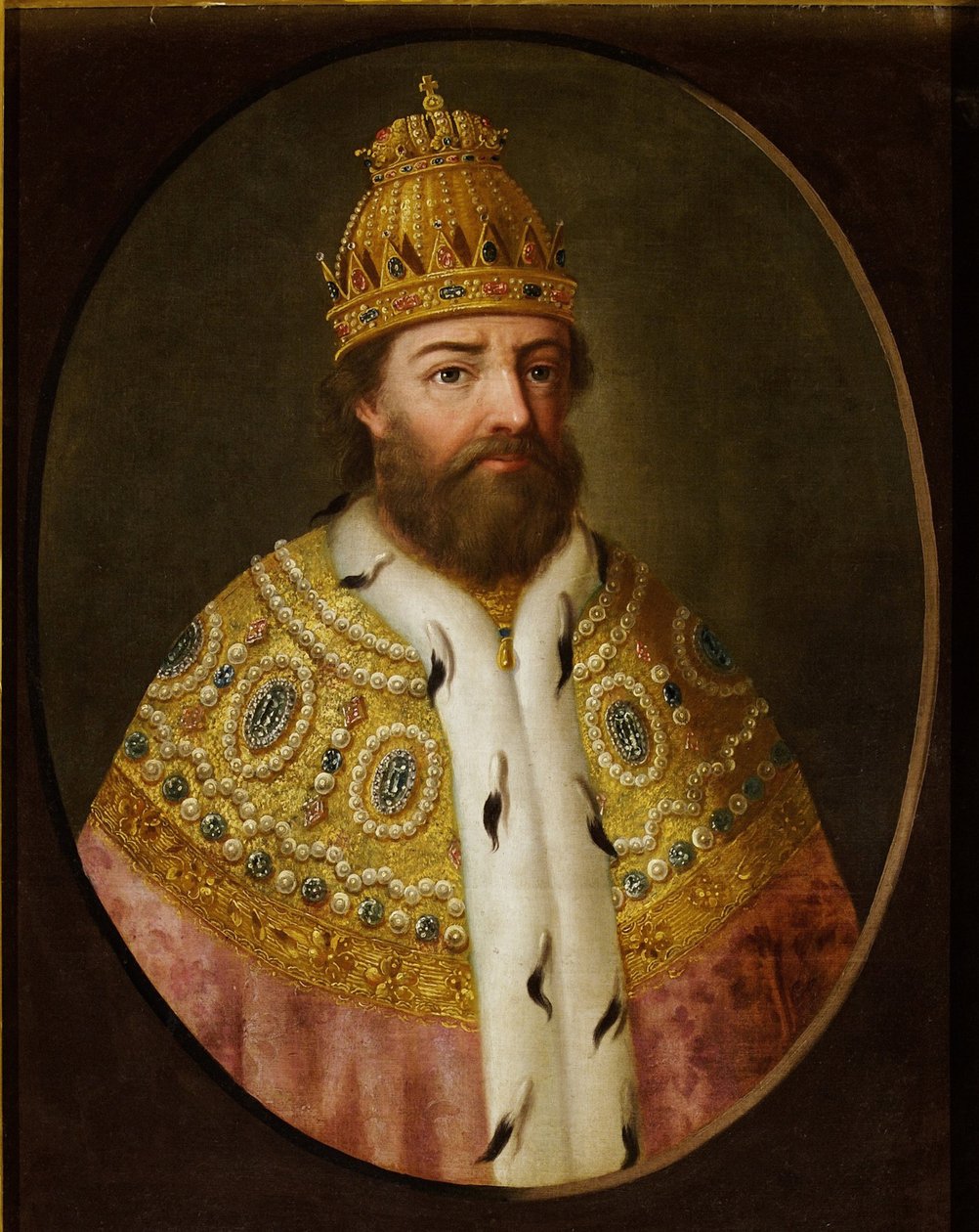 ""Borisz Godunov (Godounov) portréja (1551-1605), Orosz cár"" Olaj, vászon 18. század eleje. Múzeum: Állami Történeti Múzeum, Moszkva alkotó: Unknown artist