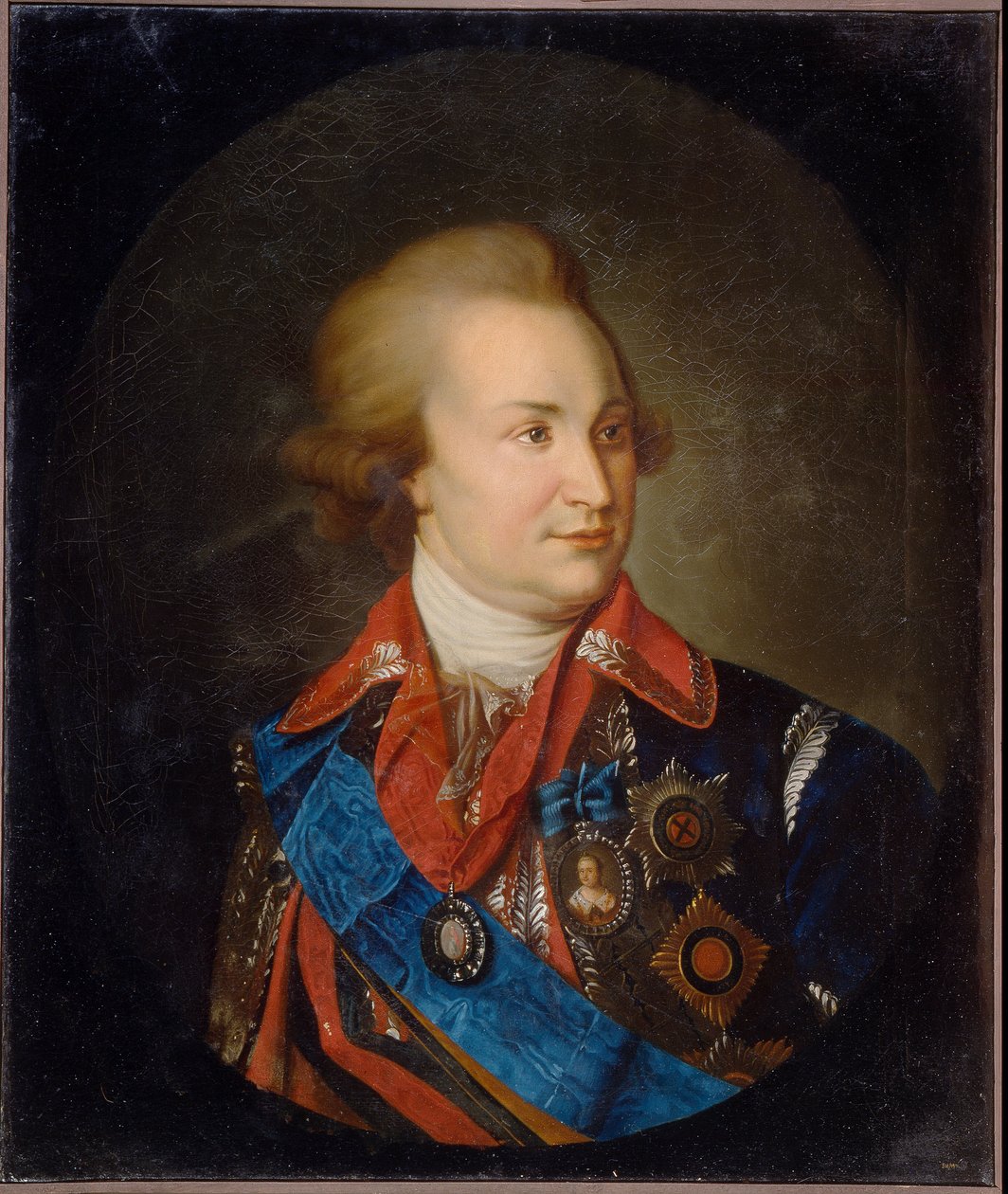 Grigorij Alekszandrovics Potyomkin (vagy Potiomkin) (1739-1791) Tauris hercegének portréja, tábornok marsall és államférfi. (Taurisz herceg, tábornok tábornagy, G. A. Potyomkin államférfi arcképe). II. Katalin cárnő (1729-1796) kedvence. Pe alkotó: Unknown artist