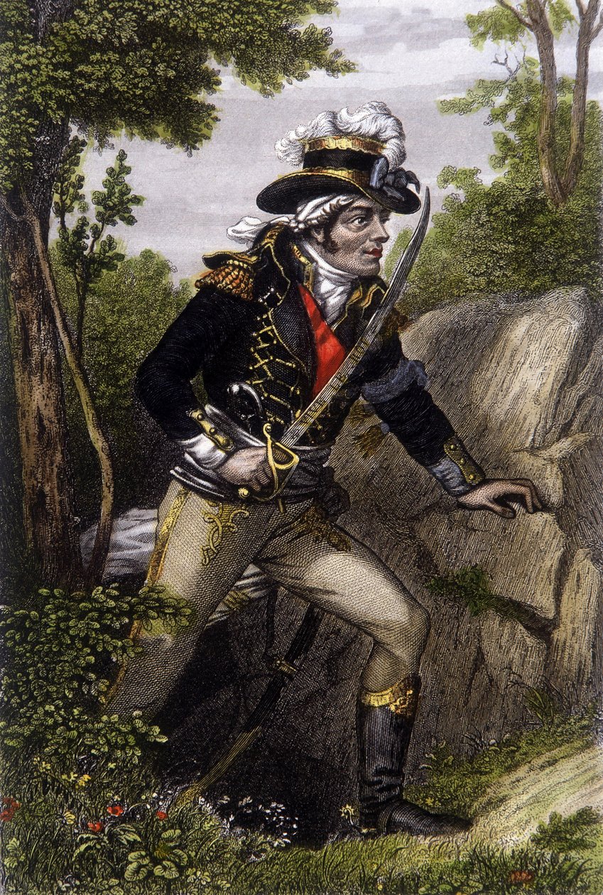 Francois Athanase (Francois-Athanase) de Charette de la Contrie (1763-1796) Chouan főnökének egész alakos portréja. alkotó: Unknown artist