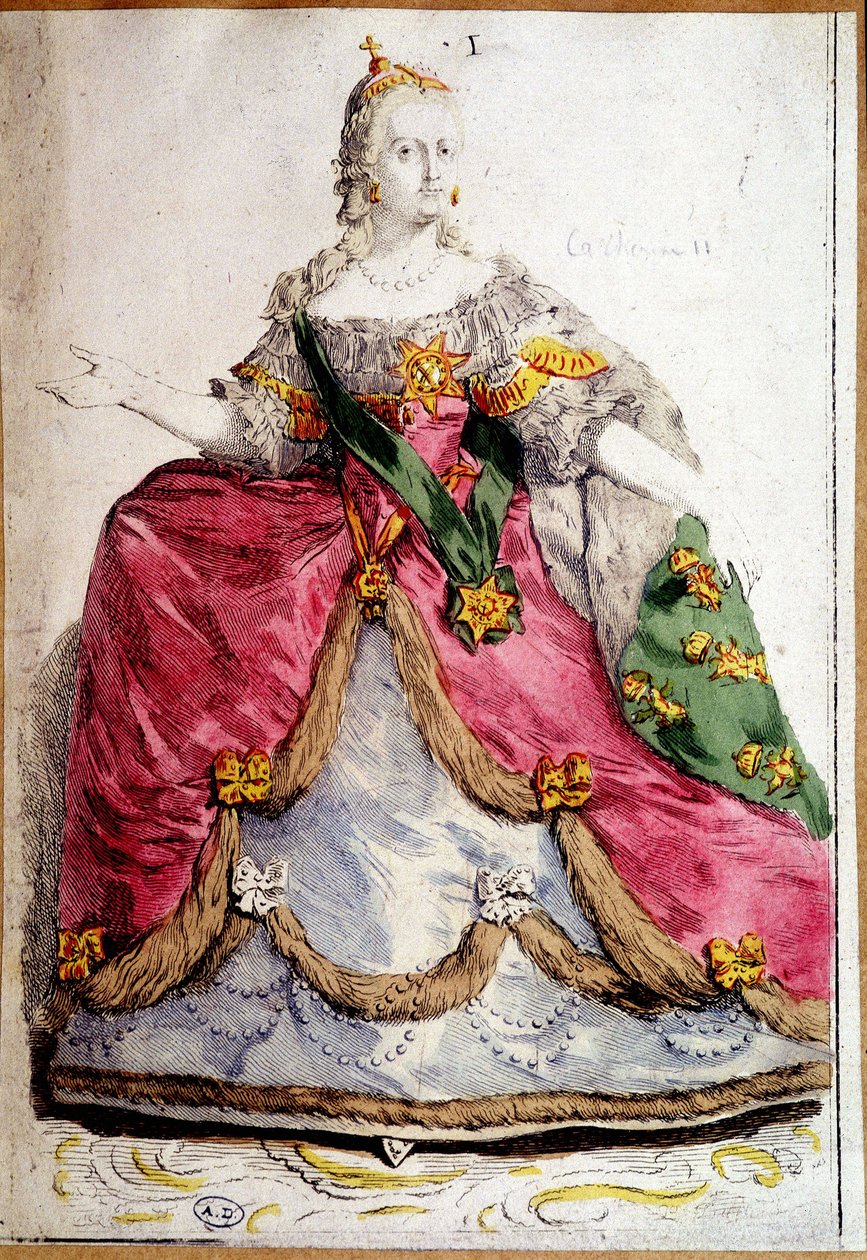 Orosz Katalin II. portréja a lábában alkotó: Unknown artist