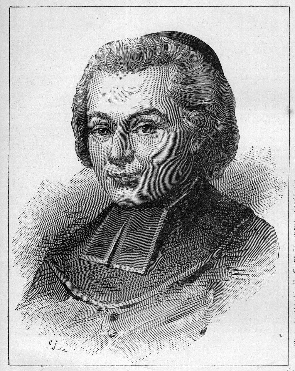 Abbe Fabre vagy Jean-Baptiste (Jean Baptiste) Fabre (1727-1783) francia egyházi és író portréja. Metszet a „” Le Monde Illustré”-ben alkotó: Unknown artist