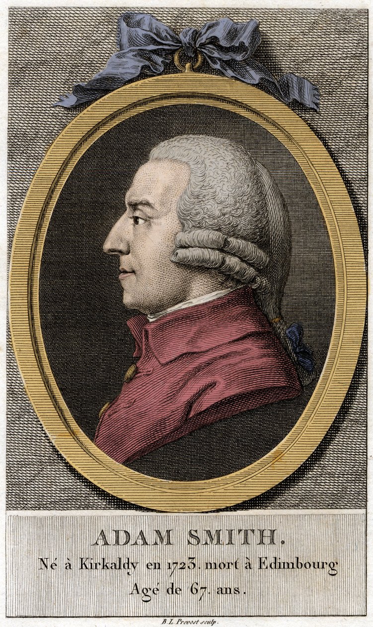 Adam Smith (1723-1790), skót filozófus és közgazdász portréja. alkotó: Unknown artist
