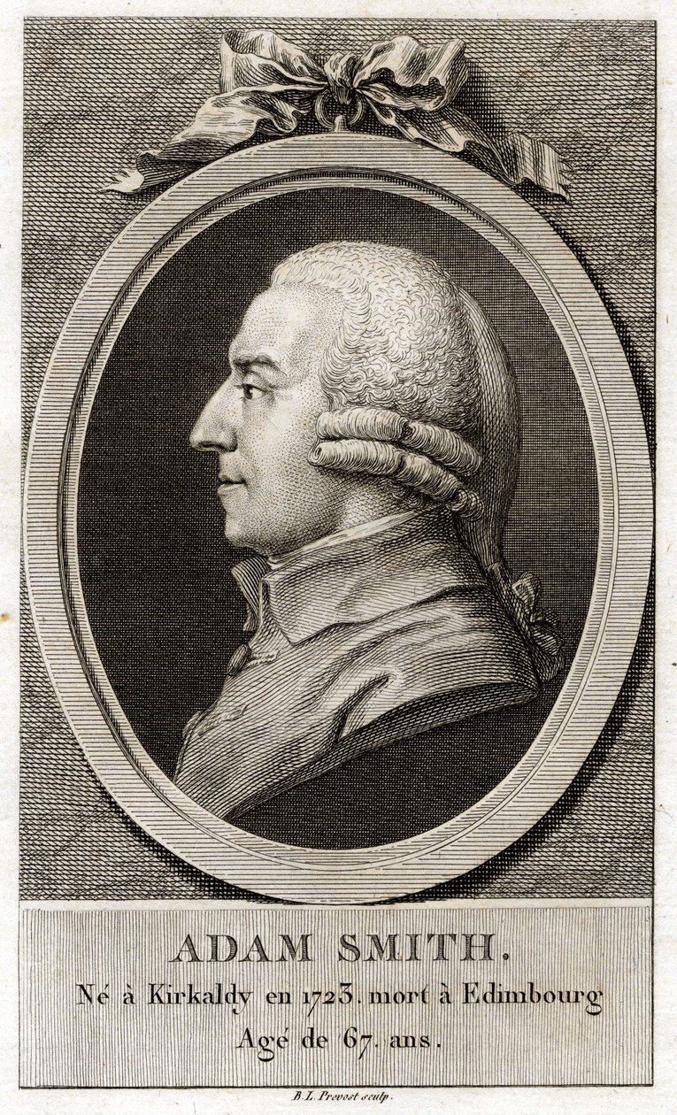 Adam Smith (1723-1790), skót filozófus és közgazdász portréja. alkotó: Unknown artist