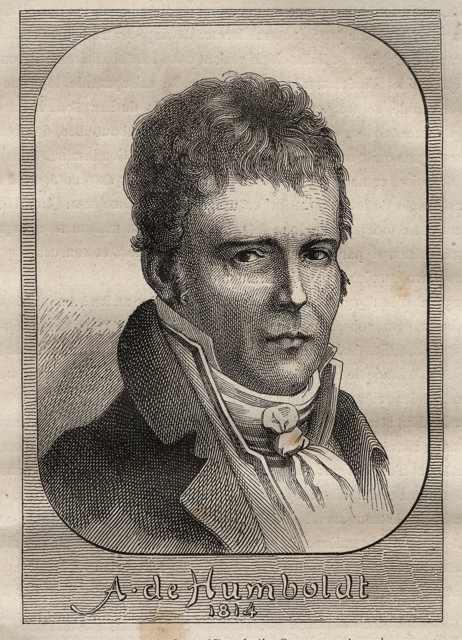 Alexander von Humboldt (1769-1859) portréja – az illusztráció a „18. századi nagy tengerészek” c. alkotó: Unknown artist