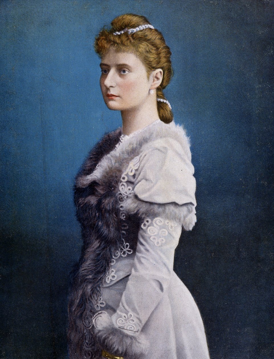 Alexandra Fjodorovna portréja (Hessei Alix és Rajna mellett, Alexandra Fedorovna Romanova, Alexandra Fiodorovna Romanova, Victoria Alix Helene Louise Beatrice Hessen és Rajna, Alix de Hesse-Darmstadt (Hessei Alix, Darmstadt) (1872-1918), Imperres alkotó: Unknown artist