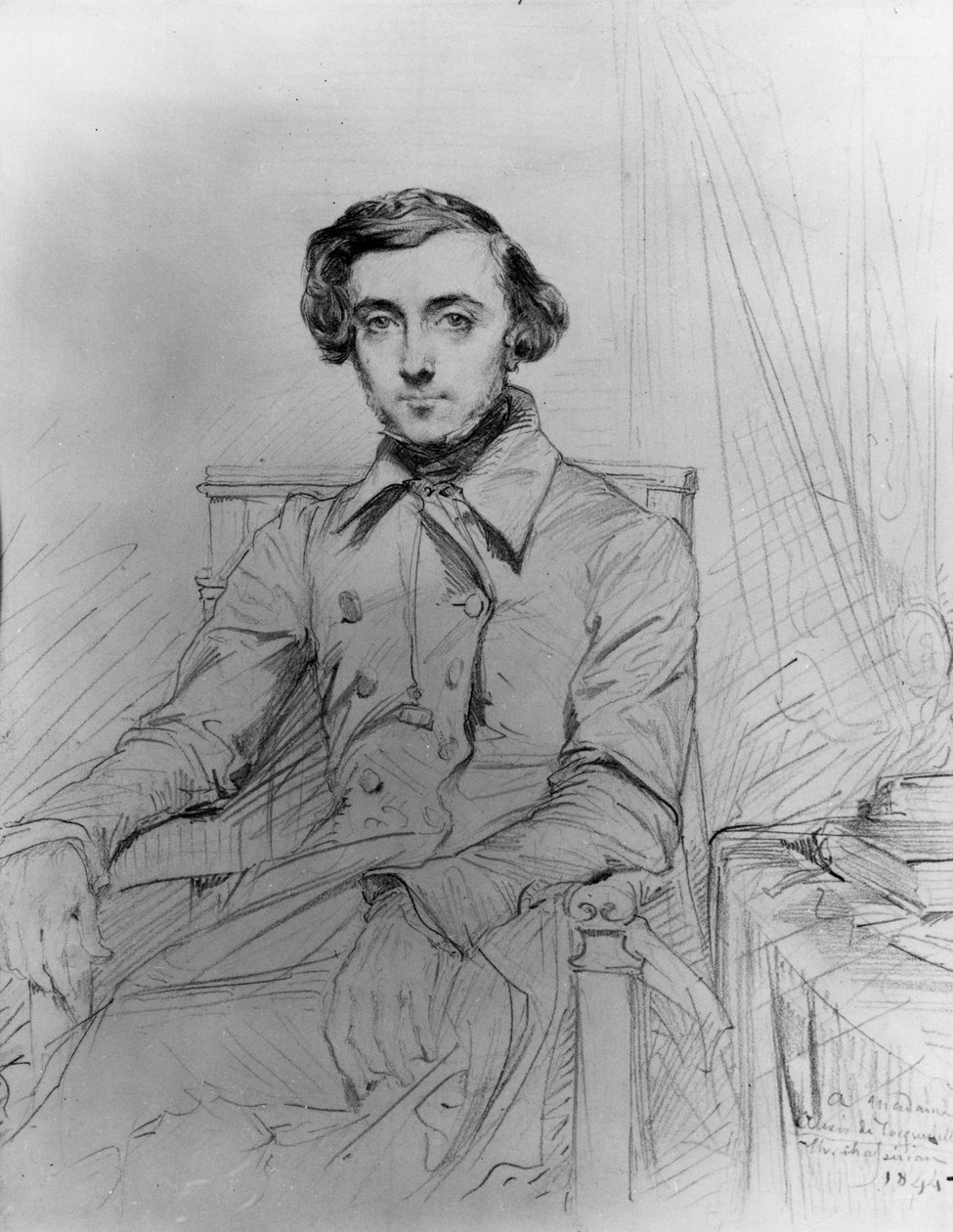 Alexis de Tocqueville (1805-1859) portréja. alkotó: Unknown artist