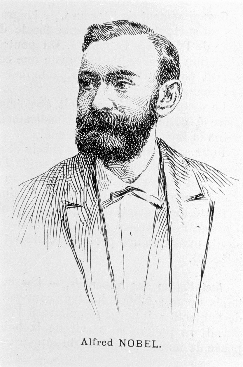 Alfred Nobel (1833-1896) svéd iparos és vegyész portréja. alkotó: Unknown artist
