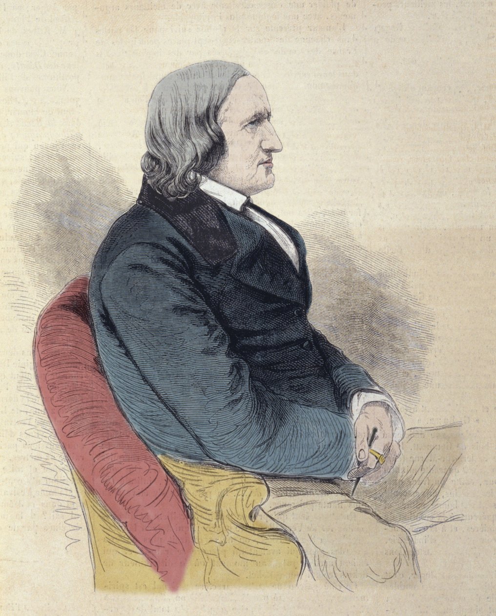 Alfred de Vigny portréja (Alfred Victor, Vigny grófja alkotó: Unknown artist