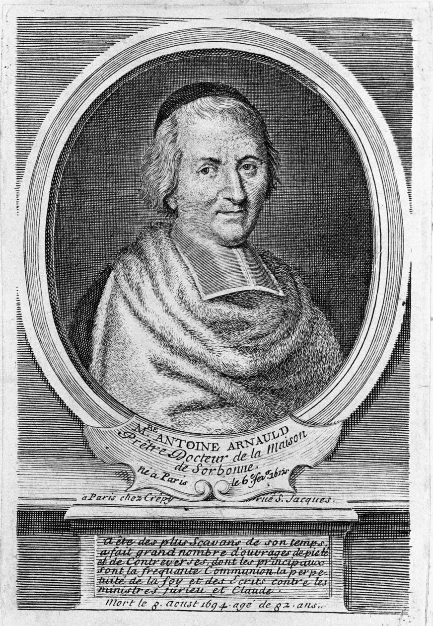 Antoine Arnauld dit le Grand Arnauld (1612-1694), francia pap, teológus, filozófus és matematikus, a janzenisták tagja portréja. alkotó: Unknown artist