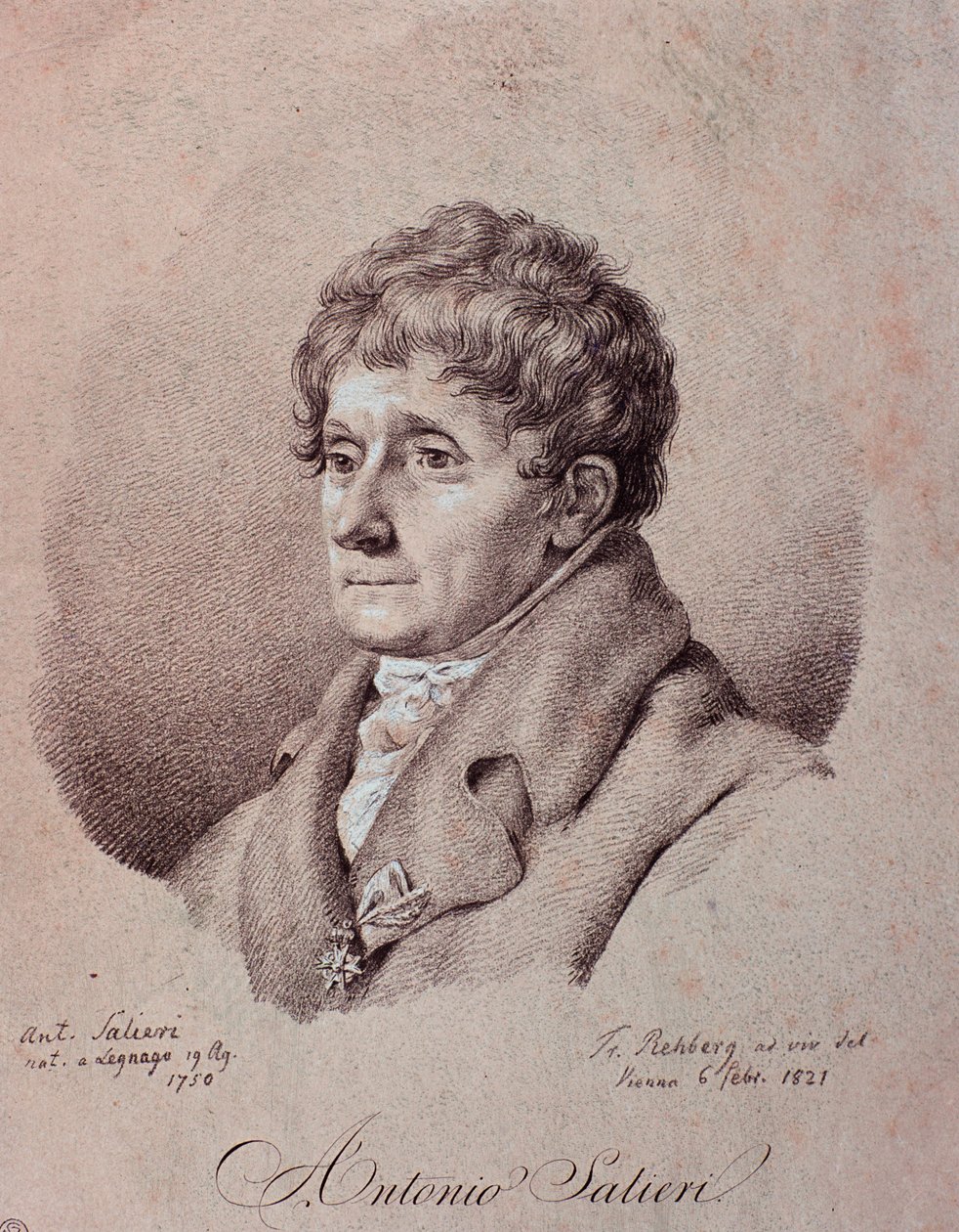 Antonio Salieri portréja (metszet) alkotó: Unknown artist