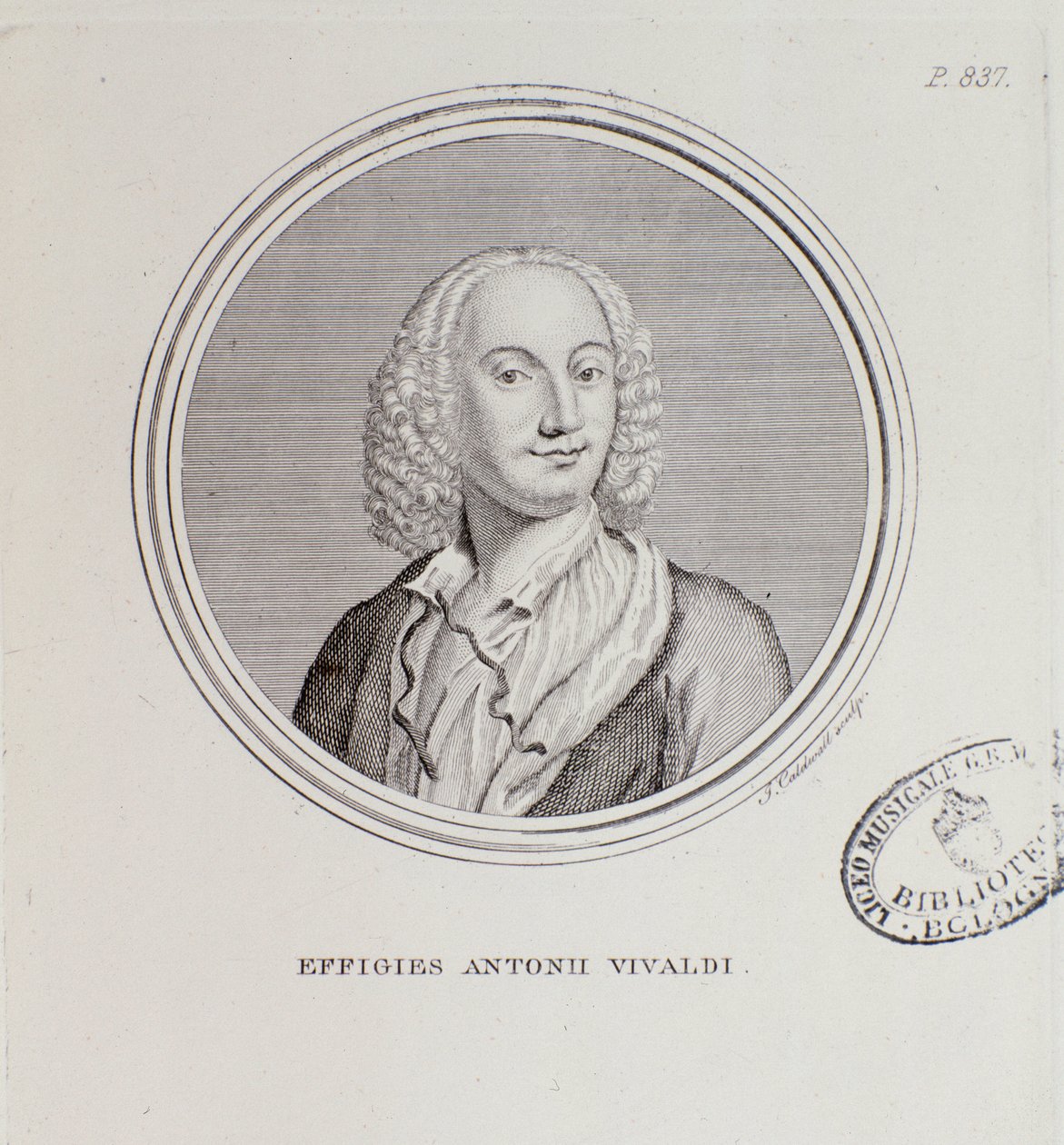 Antonio Vivaldi portréja (metszet alkotó: Unknown artist