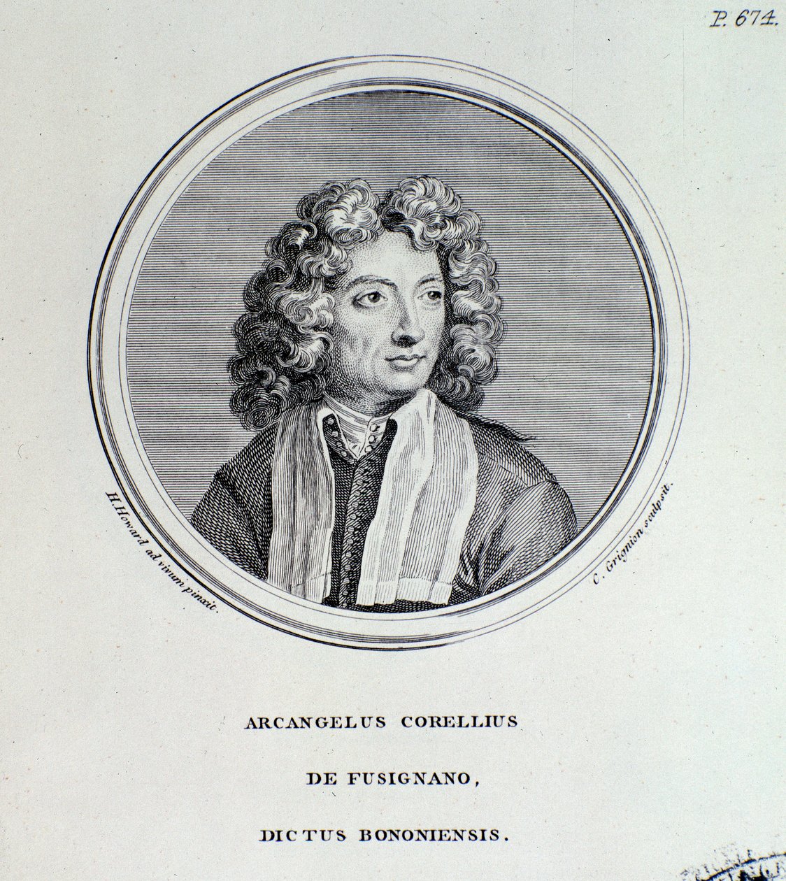 Arcangelo Corelli portréja (metszet) alkotó: Unknown artist