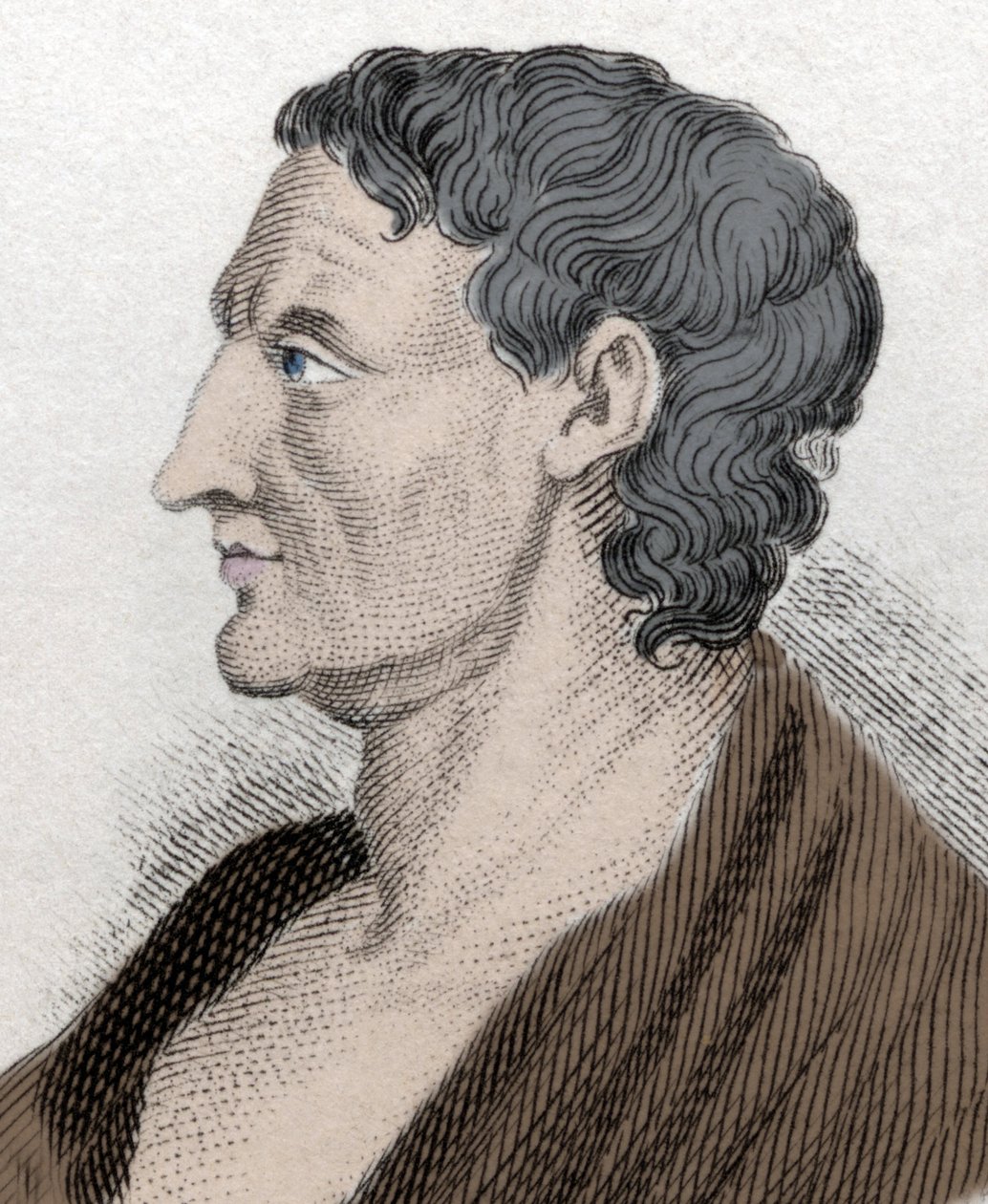 A Stagirite néven ismert Arisztotelész, görögül Arisztotelész görög filozófus portréja (Kr. e. 384–322). századi metszet. alkotó: Unknown artist