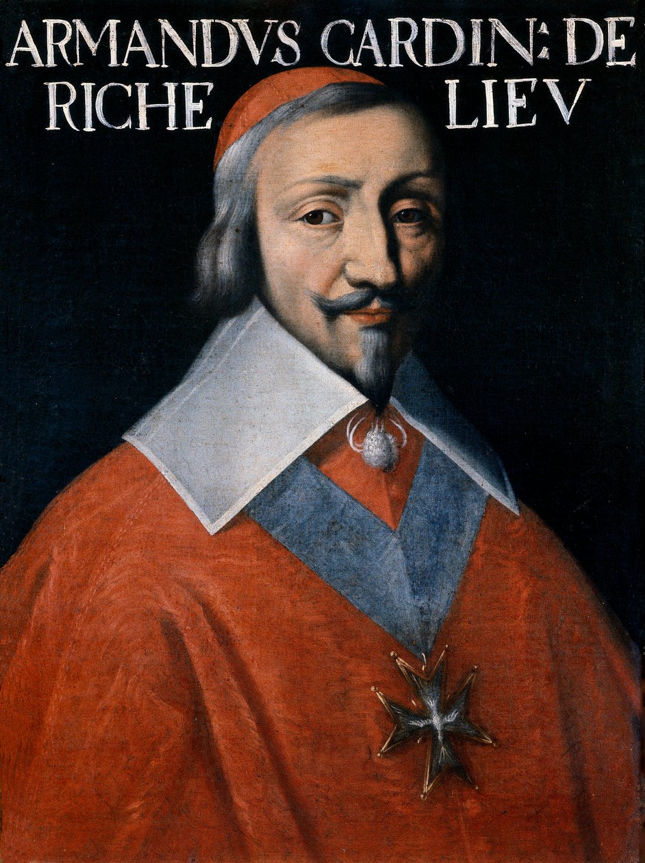 Armand-Jean du Plessis, Richelieu bíboros portréja, részlet alkotó: Unknown artist