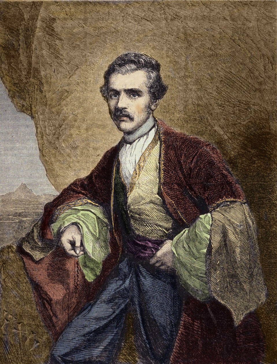 Austen Henry Layard (1817-1894), angol utazó és régész portréja. alkotó: Unknown artist
