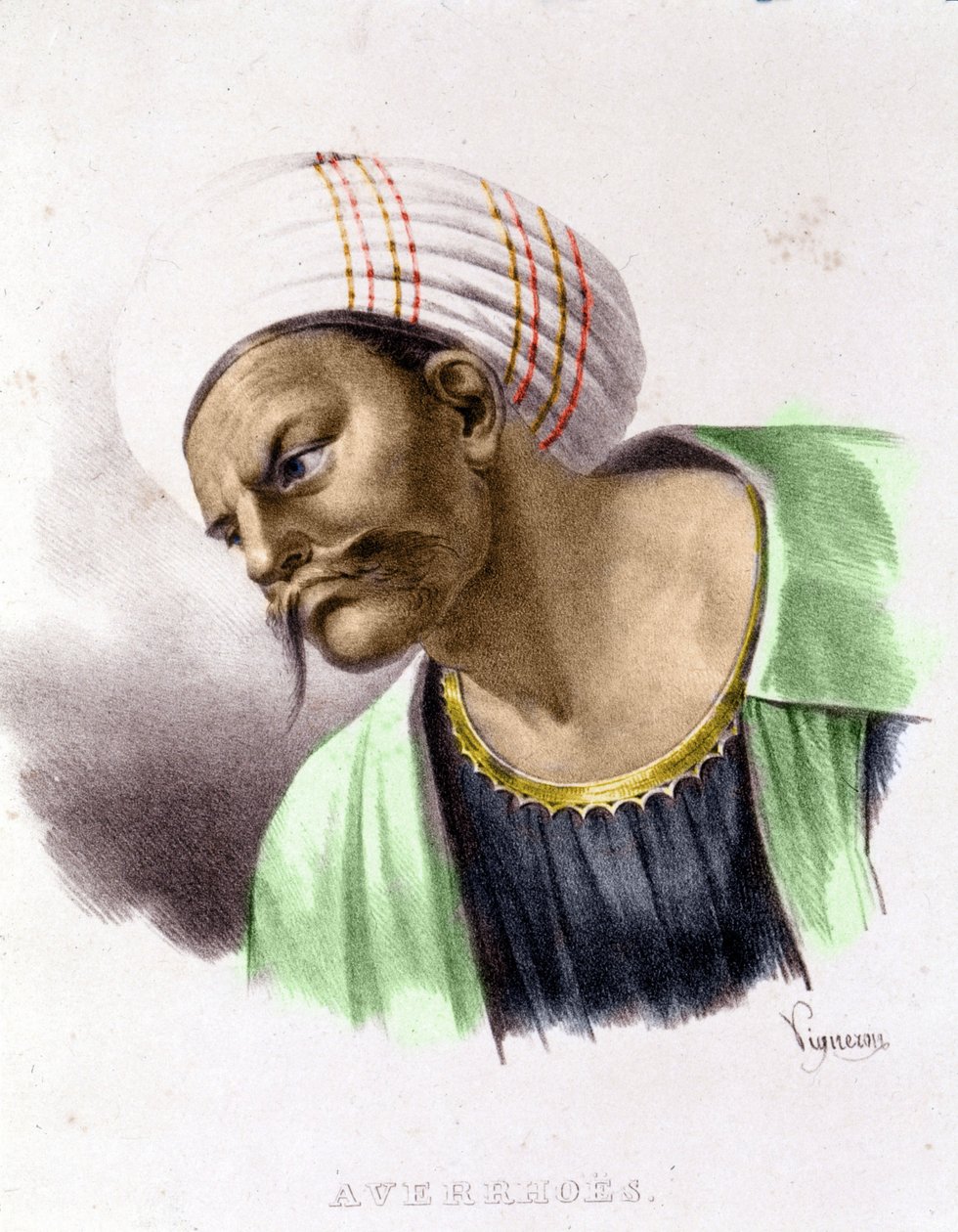 Averroes portréja (1126 - 1198). alkotó: Unknown artist