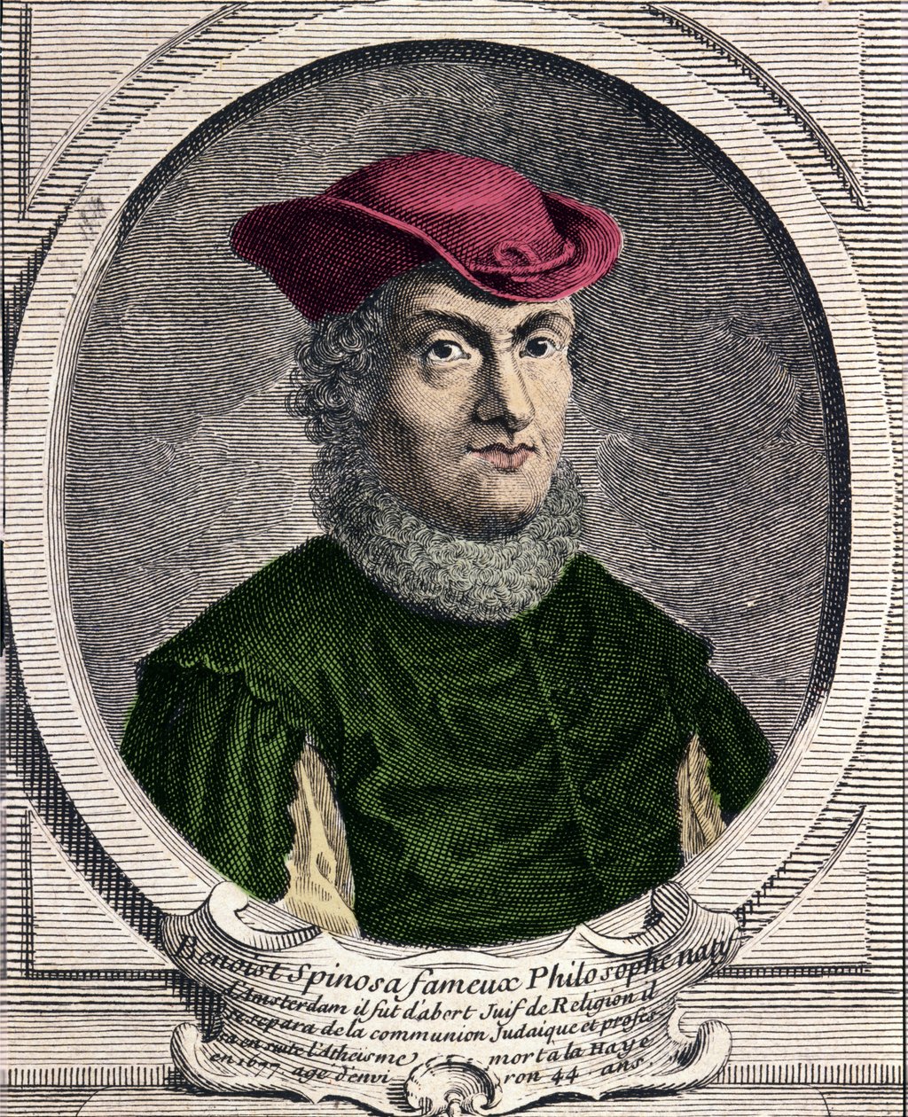 Baruch Spinoza (1632-1677) holland filozófus portréja. Más néven Bento de Espinosa vagy Benedictus de Spinoza vagy Benoit de Spinoza. 18. századi metszet alkotó: Unknown artist