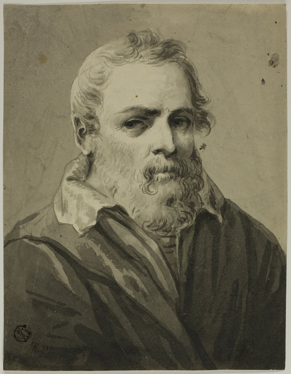 Szakállas férfi portréja alkotó: Unknown artist